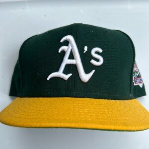 Oakland As 89 World Series patch fitted size 7 3/4 used